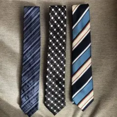 ネクタイ3本セット（ストライプ・ドット）中古品