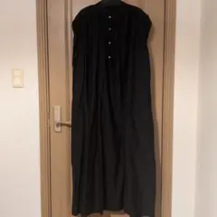 ノースリーブシャツワンピース 黒