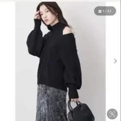 レイヤード風ニットプルオーバー