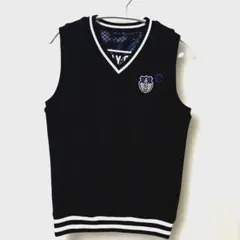 PEARLY GATES パーリーゲイツ リバーシブルVネックベスト ネイビー系