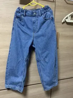 GUバレルレッグジーンズ　ブルー