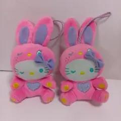 2011 ハローキティ カラフルバニー ぬいぐるみ マクドナルド ハッピーセット