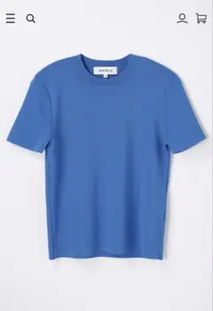 ENFOLD エンフォルド コンパクトTシャツ カットソー 青 ブルーのサムネイル