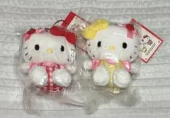 APPLE CAFE ハローキティ ぬいぐるみ キーリング 2個　韓国限定