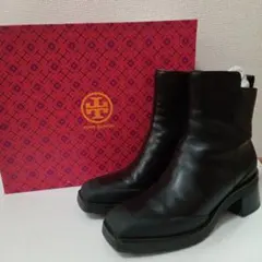 ★B03★TORY BURCH レザー ブーツ 50mm 139924のサムネイル