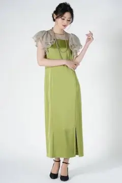 FRAY I.D 結婚式　ドレス　フリルスリーブコンビドレス