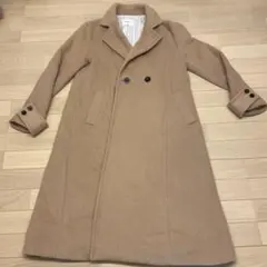 moussy ベージュ ロングコート ウエストリボン付き - メルカリ