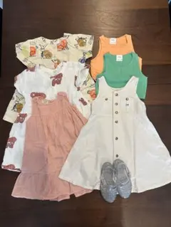 女の子　ワンピース まとめ売り wyken zara Lee キラキラサンダルのサムネイル