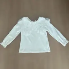 ホワイトレース付き長袖シャツ　110