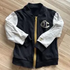 Champion ジップアップ トレーナー 100サイズ 黒/白