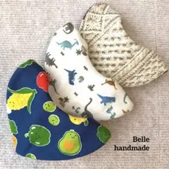 59. スタイ　三角スタイ　ハンドメイド　リバーシブル　よだれかけ　3枚セット