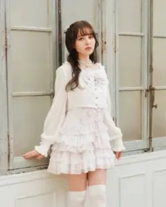 新品未使用 LIZLISA カーディガン × フリルキャミワンピース ブラック