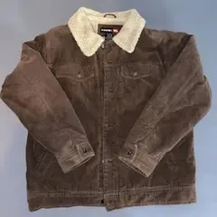 古着 コーデュロイ ボアジャケット ブラウン