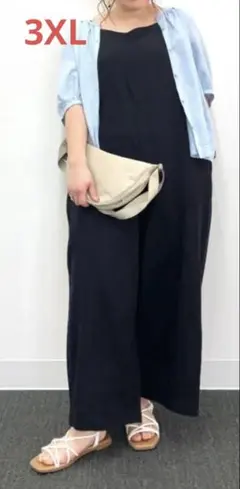 UNIQLOリネンブレンドジャンプスーツ 3XL