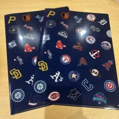 MLB チームロゴ クリアファイル 2枚セット