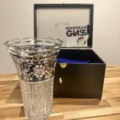 BOHEMIA GLASS 花瓶 フラワーベース チェコスロバキアのサムネイル