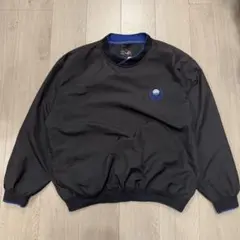 ナイロン　プルオーバー　ジャケット　L 黒　ワンポイント　刺繍　L