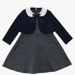 キャサリンコテージ　フォーマル 卒園式 入学式　ポンチチェックワンピ　ボレロ