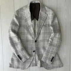 SUIT SELECT ベージュ チェック テーラード ジャケット Y5