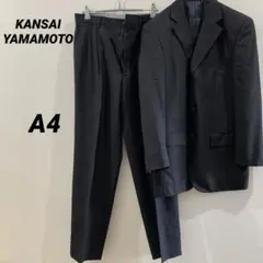 KANSAI YAMAMOTO メンズスーツ上下セット ウール混 ブラック
