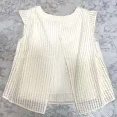 ミスティック　フレンチスリーブ　ブラウス　白