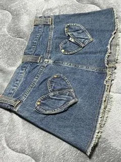 【Y2Kギャル系】ティーナップハートポケットデニムミニスカート