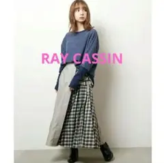 RAYCASSIN サイドプリーツチェックラップスカートのサムネイル