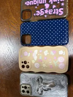 iPhone11Pro用カラフルケース4点セット