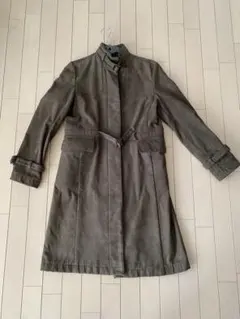 【カーキ ヴィンテージロングコート】