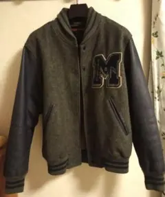 マックレガー スタジャン 袖レザー 切替 キルティング ロゴワッペン 　Mサイズ