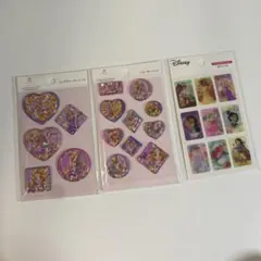 ディズニーウォーター シール　プリンセス3Dシール3点セット