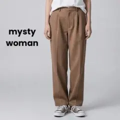 【mysty woman】センタープレス ストレート タック パンツのサムネイル