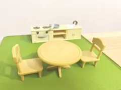 エポック社 シルバニアファミリー　キッチン　ダイニングテーブルセット
