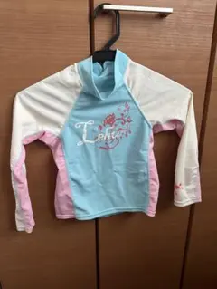 110サイズ UVカット ラッシュガード 水色・ピンク