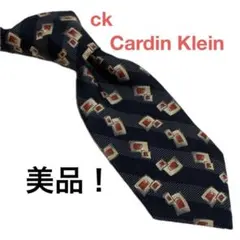 美品！ck Cardin Klein ネクタイ ストライプ×パネル 大人気！