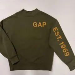 【白タグ ’00〜】GAP 1969カーキ裏起毛トレーナー S