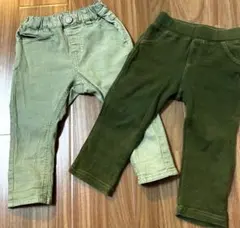 90 グリーン系 パンツ 長ズボン 2本セット ブリーズ BREEZE
