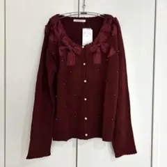 axes femme❤️リボンデザインニット