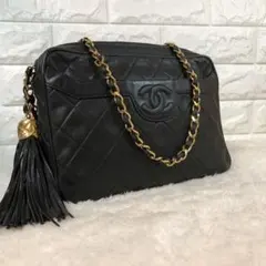 美品★ CHANEL マトラッセ　チェーンショルダーバッグ　フリンジ　ココマーク