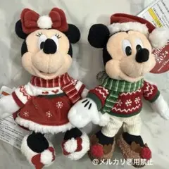 定価以下　ディズニー クリスマス 2024 ミッキー ミニー ぬいぐるみバッジ