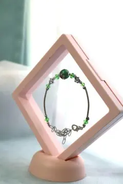 緑系ビーズブレスレット