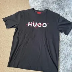 HUGO ブラック Tシャツ ロゴプリント