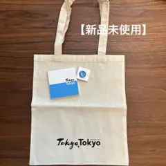 Tokyoロゴ入りトートバッグ、ピンバッジ、メモ帳3点セット