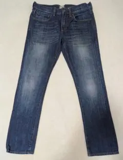 【GAP】ストレートデニム 　ブルー 73/76　フェード加工　コットン100