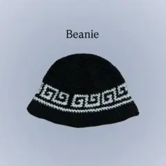 【ハンドメイド】クラッシャーハット ビーニー ニット帽