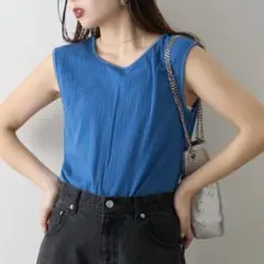 美品❗️CIAOPANIC TYPY ブルー ノースリーブ タンクトップ 青