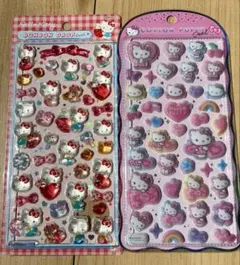 ハローキティ シールセット ボンボンドロップ コットンパフィーシール　ギャル