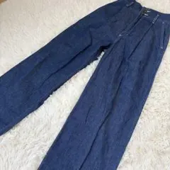GU デニムワイドパンツ　S 221-338594