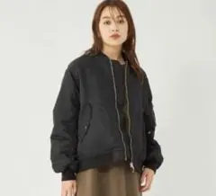 グリーンレーベル別注 KIFFE フレア MA-1 ブラック