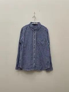 SM2 ルノンキュール フレンチリネンチェックシャツ ホワイトブルー
